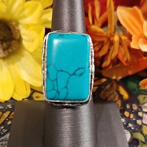 Turquoise Gemstone Ring - Size 7